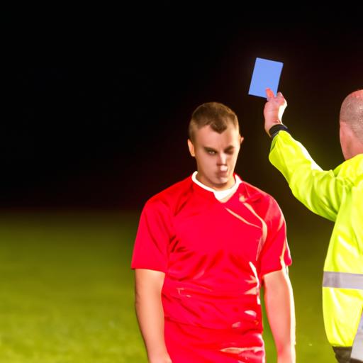 Cầu thủ bóng đá bị rút thẻ đỏ sau khi phạm lỗi lần thứ hai trong trận đấu