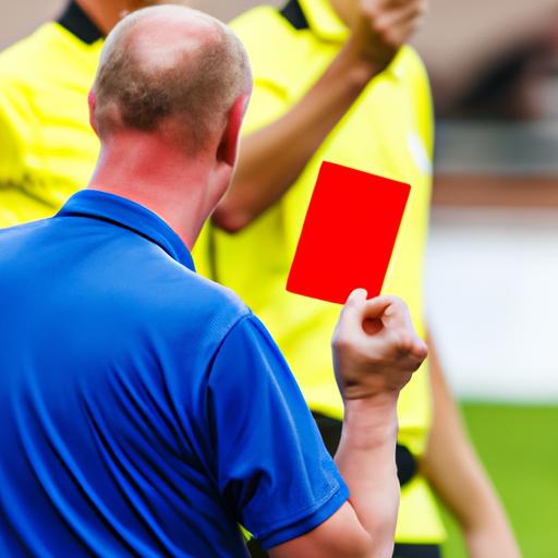 Trọng tài rút thẻ đỏ với cầu thủ vì sử dụng ngôn ngữ bậy bạ trong trận đấu bóng đá